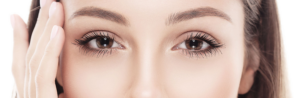 Eyes Young beautiful woman face