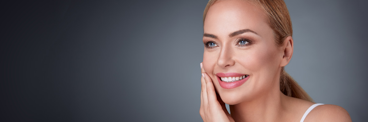 Smiling middle aged woman
