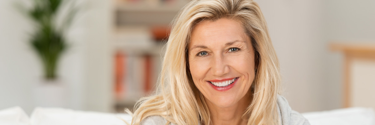 Smiling middle aged women