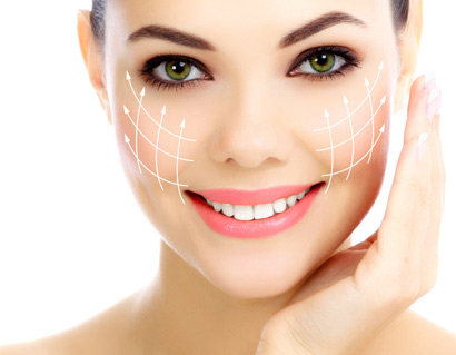 Cheerful female with fresh clear skin