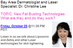 Dr. Lee guest speaker on Nip/Tuck Coach™ Show - Blog Talk Radio Friday, October 25 at 11.30 AM PST
