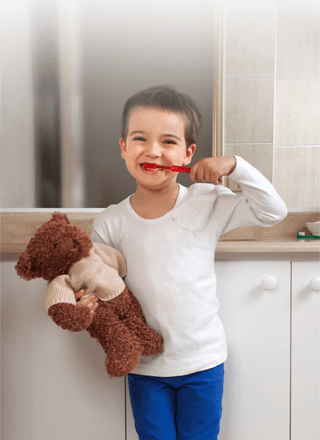 Little girl Brushing Her Teeth