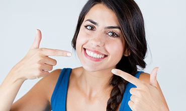 Beautiful woman with perfect smile