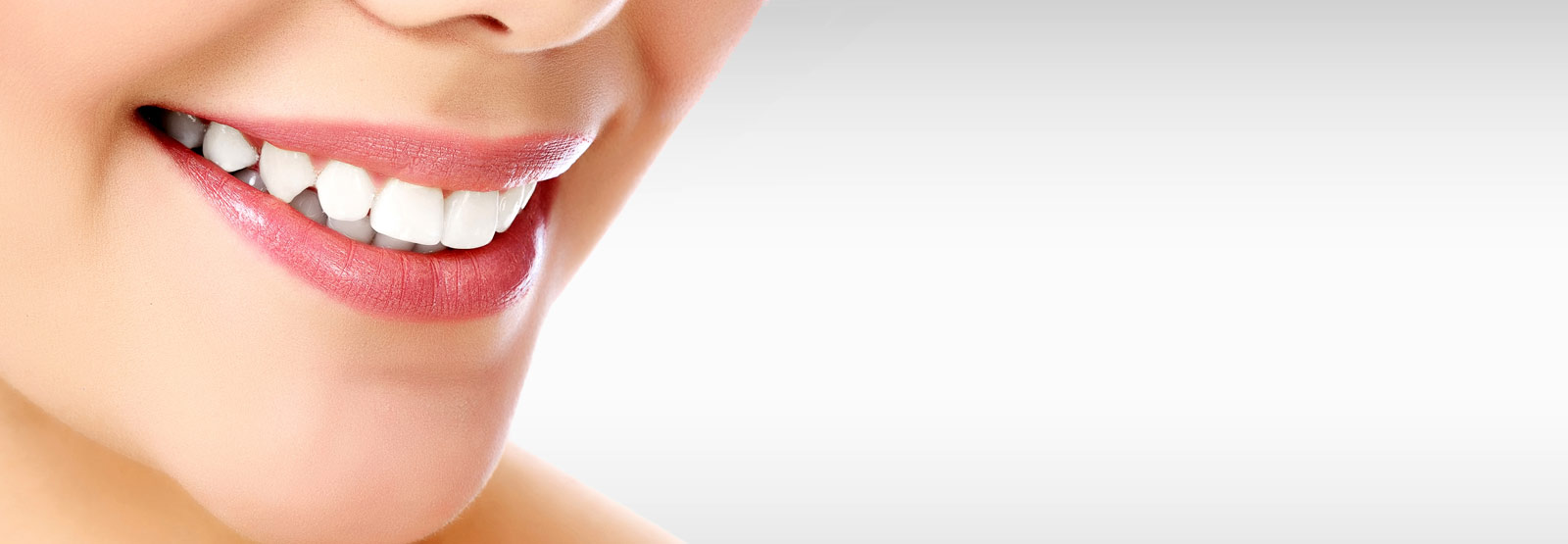 Laughing woman mouth with great teeth