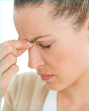 Woman with headache