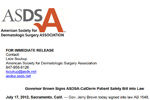 Governor Brown Signs ASDSA-CalDerm Patient Safety Bill into Law