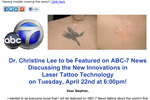 Dr. Christine Lee to be Featured on ABC-7 News