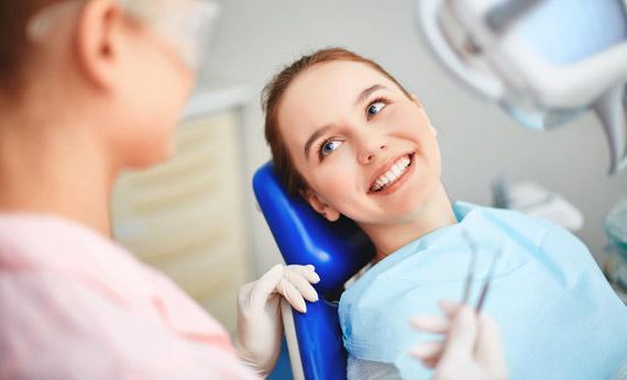 Dentist with a patient