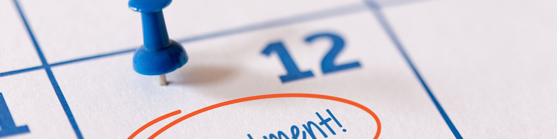 Appointment marked on a calendar