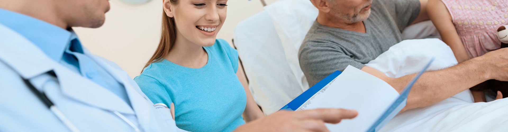 Happy patient and Doctor at Dental office