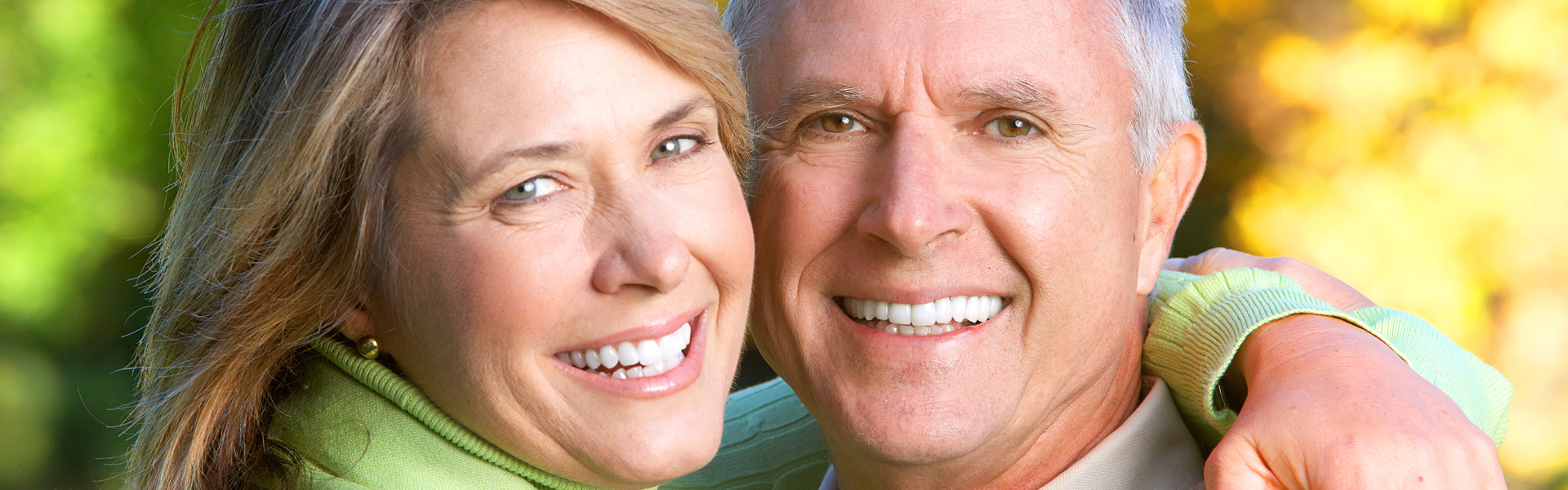 Happy elderly seniors couple