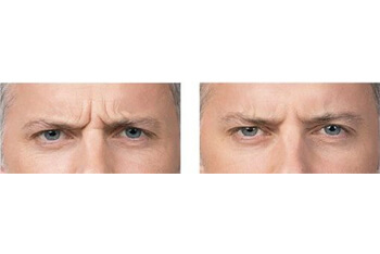 Cropped view of man's eyes
