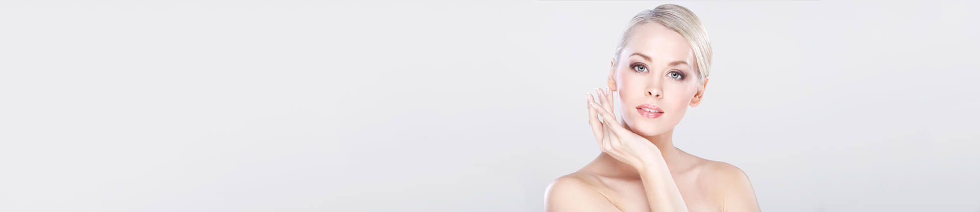 Young beautiful caucasian woman with natural makeup posing