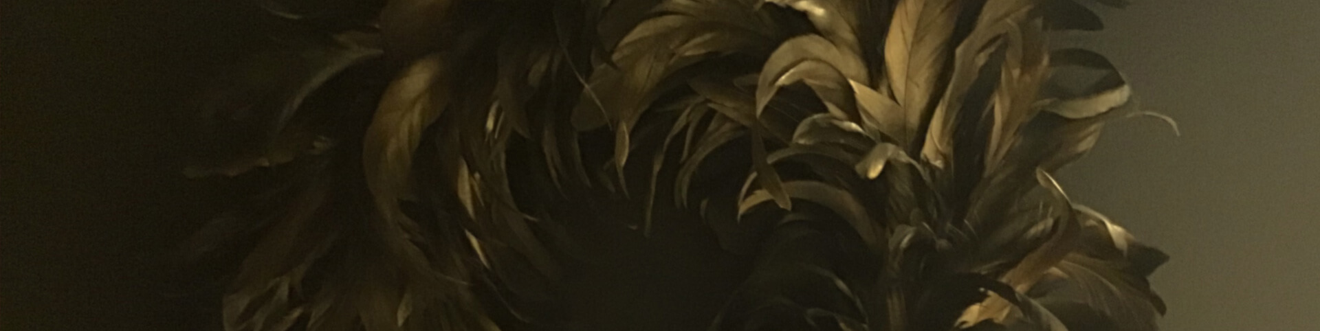 Cropped image of gold wreath