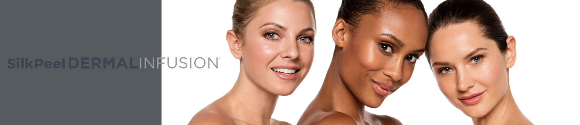 Three models smiling at camera