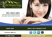Dr.Titania Tong April 2013 newsletter