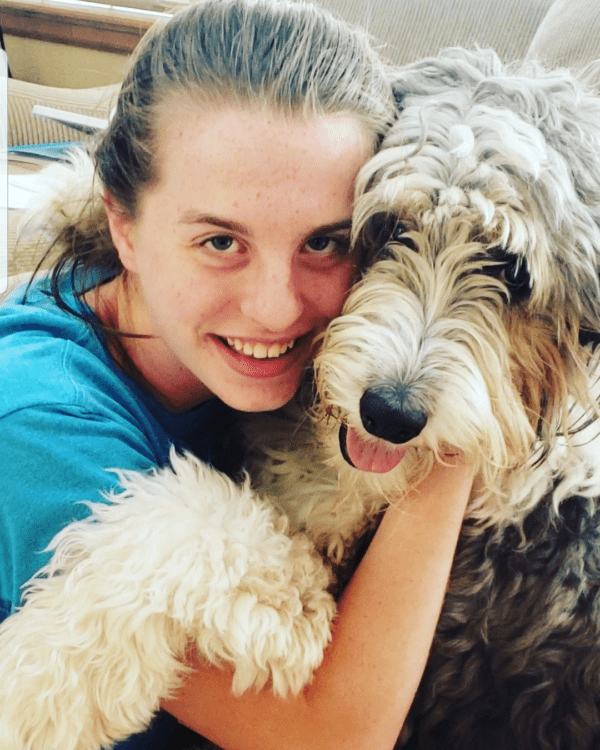 Girl with a dog