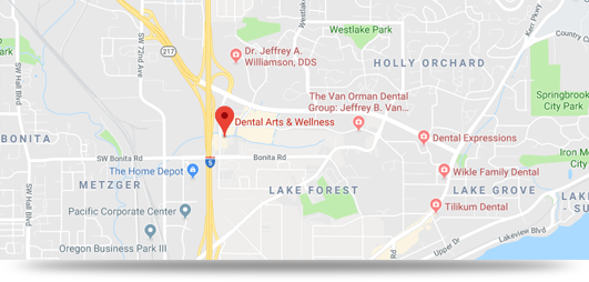 Dental Arts & Wellness, Map